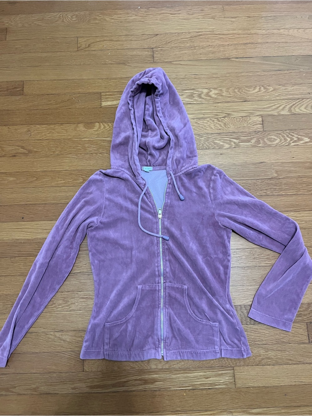 Lavender Velour Zip-Up Hoodie